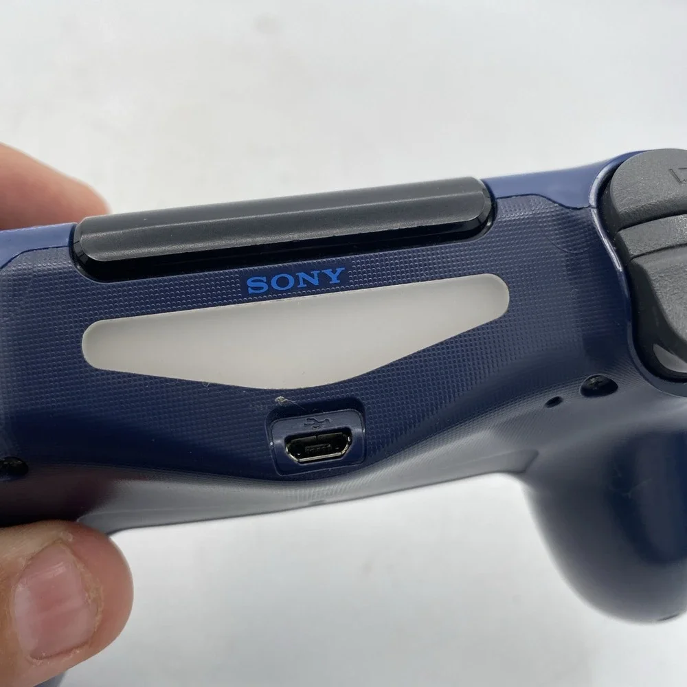 Sony PS4 CUH-ZCT2U Video Game Controller - Blue With Black Grip Cover Tested